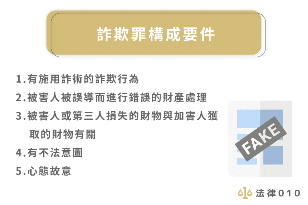 構成詐欺的條件