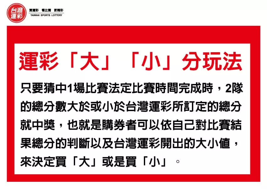 運彩預測大小分玩法